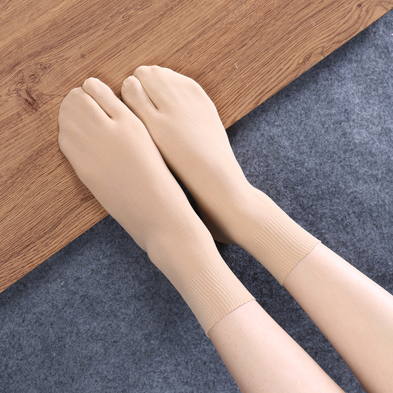 Toe Sock Split - Носки женские, тонкие, однотонные, дышащие, с