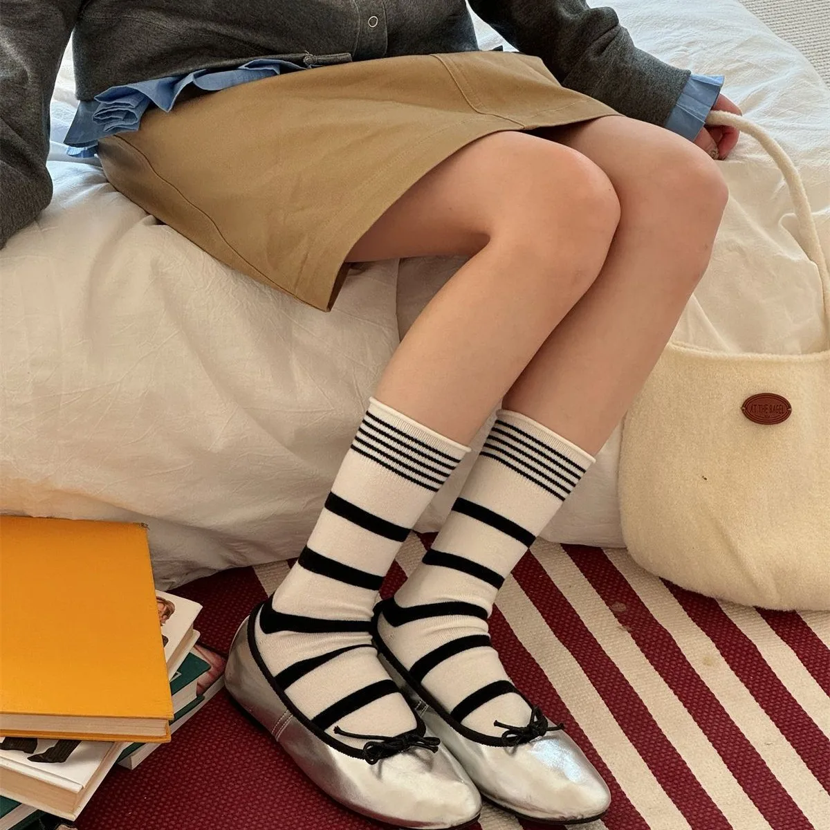 Корейские зимние полосатые шер – обзор и цена Silk Sock Bamboo
