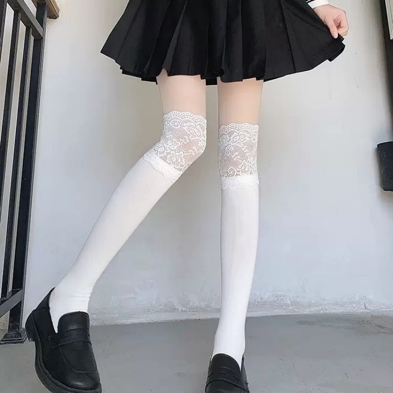 Весенне-осенние белые кружевны – обзор и цена Boot Sock Slouchy